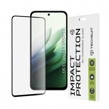Techsuit 111D Full Cover ochranné tvrzené sklo pro Xiaomi Redmi 15 černé