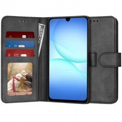 Techsuit Diary Book kožená peněženka pro Samsung Galaxy A17 5G černá