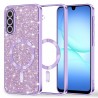 Luxury Glitter MagSafe pouzdro pro Samsung Galaxy A17 5G fialové