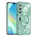 Luxury Glitter MagSafe pouzdro pro Samsung Galaxy A16 4G / A16 5G zelené