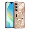 Luxury Glitter MagSafe pouzdro pro Samsung Galaxy A16 4G / A16 5G rose gold