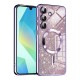 Luxury Glitter MagSafe pouzdro pro Samsung Galaxy A16 4G / A16 5G fialové