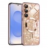Luxury Glitter MagSafe pouzdro pro Samsung Galaxy S25 rose gold