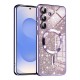 Luxury Glitter MagSafe pouzdro pro Samsung Galaxy S25 fialové