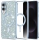 Luxury Glitter MagSafe pouzdro pro Samsung Galaxy S25 Edge modré