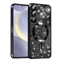 Luxury Glitter MagSafe pouzdro pro Samsung Galaxy S24 Plus černé