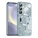 Luxury Glitter MagSafe pouzdro pro Samsung Galaxy S24 Plus modré