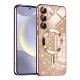 Luxury Glitter MagSafe pouzdro pro Samsung Galaxy S24 Plus rose gold