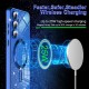 Luxury Glitter MagSafe pouzdro pro Samsung Galaxy A55 5G modré