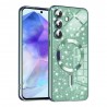 Luxury Glitter MagSafe pouzdro pro Samsung Galaxy A55 5G zelené