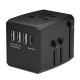 Techsuit HHT904 cestovní nabíječka PD30W 3x USB 1x USB-C, EU, UK, AUS, US černá