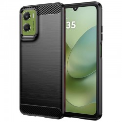 Silikonové pouzdro Carbon Case pro Motorola Moto G06 černé