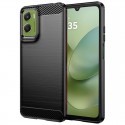Silikonové pouzdro Carbon Case pro Motorola Moto G06 černé