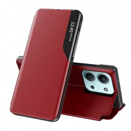 Flipové pouzdro Eco Leather View Case pro Xiaomi Redmi 15C / Poco C85 červené