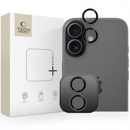 Tvrzené sklo na kameru Tech-Protect Camring Pro+ iPhone 17 černé