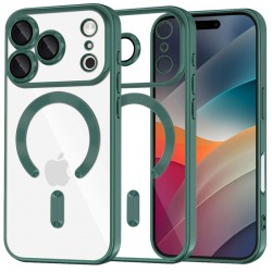 Techsuit Luxury Crystal MagSafe pro iPhone 17 Pro Max zelený