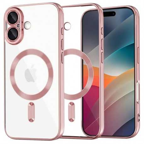 Techsuit Luxury Crystal MagSafe pro iPhone 16 růžový
