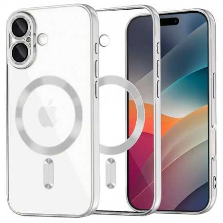 Techsuit Luxury Crystal MagSafe pro iPhone 16 stříbrný