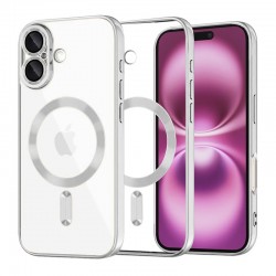 Techsuit Luxury Crystal MagSafe pro iPhone 16 Plus stříbrný