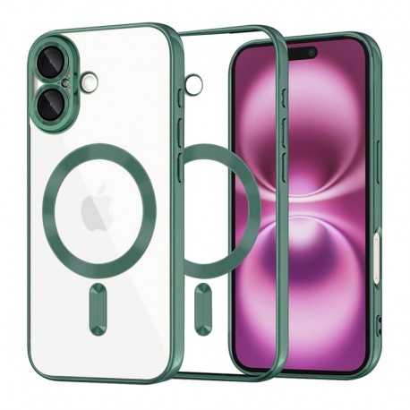 Techsuit Luxury Crystal MagSafe pro iPhone 16 Plus zelený