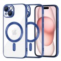 Techsuit Luxury Crystal MagSafe pro iPhone 15 modrý