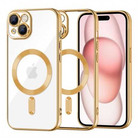 Techsuit Luxury Crystal MagSafe pro iPhone 15 zlatý