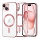 Techsuit Luxury Crystal MagSafe pro iPhone 15 růžový