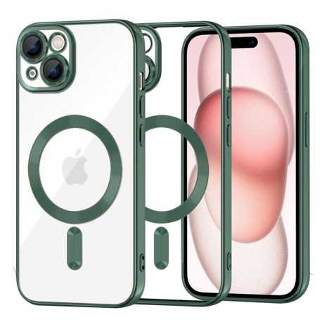 Techsuit Luxury Crystal MagSafe pro iPhone 15 zelený