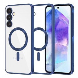 Techsuit Luxury Crystal MagSafe pro Samsung Galaxy A55 5G modrý