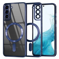 Techsuit Luxury Crystal MagSafe pro Samsung Galaxy S22 5G modrý