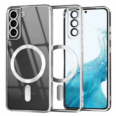 Techsuit Luxury Crystal MagSafe pro Samsung Galaxy S22 5G stříbrný