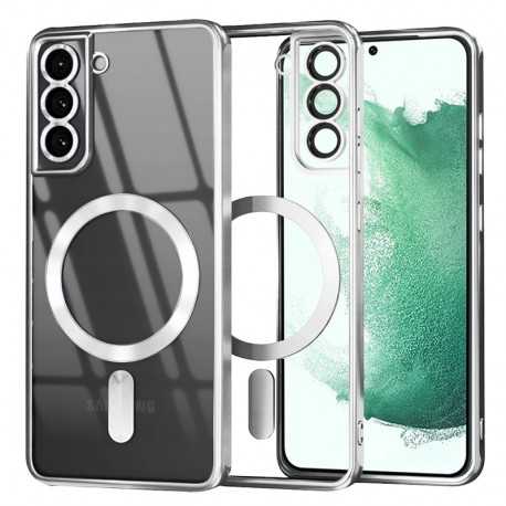 Techsuit Luxury Crystal MagSafe pro Samsung Galaxy S22 Plus 5G stříbrný