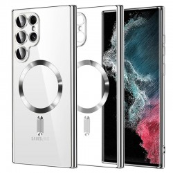 Techsuit Luxury Crystal MagSafe pro Samsung Galaxy S22 Ultra 5G stříbrný