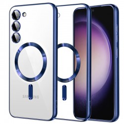 Techsuit Luxury Crystal MagSafe pro Samsung Galaxy S23 modrý