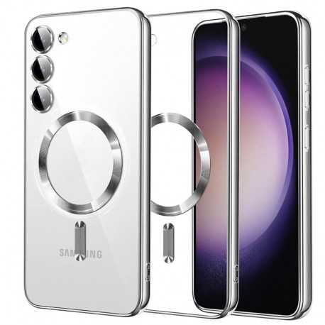Techsuit Luxury Crystal MagSafe pro Samsung Galaxy S23 stříbrný
