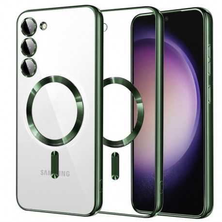 Techsuit Luxury Crystal MagSafe pro Samsung Galaxy S23 zelený