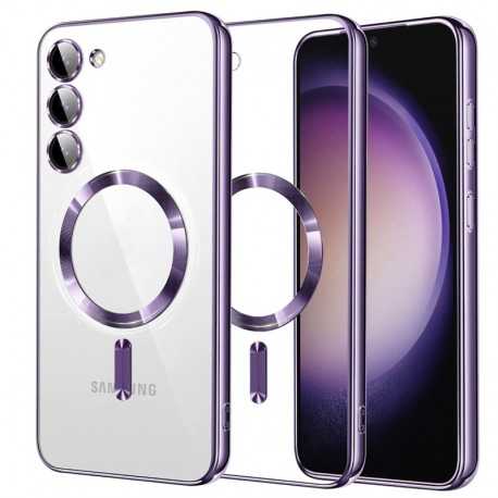Techsuit Luxury Crystal MagSafe pro Samsung Galaxy S23 fialový