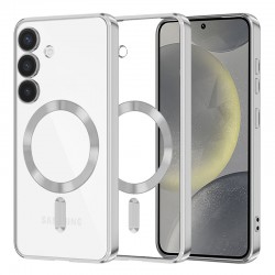 Techsuit Luxury Crystal MagSafe pro Samsung Galaxy S24 stříbrný