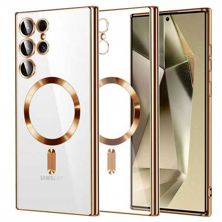 Techsuit Luxury Crystal MagSafe pro Samsung Galaxy S24 Ultra zlatý