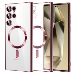 Techsuit Luxury Crystal MagSafe pro Samsung Galaxy S24 Ultra růžový