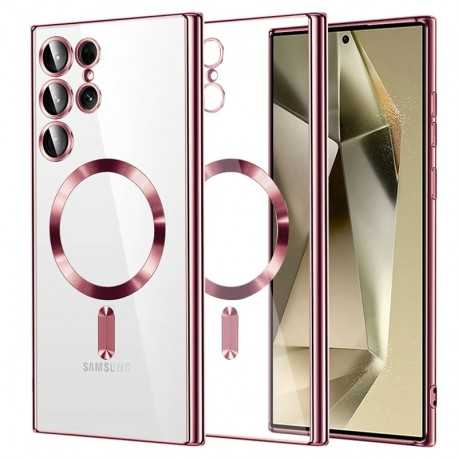 Techsuit Luxury Crystal MagSafe pro Samsung Galaxy S24 Ultra růžový