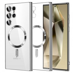 Techsuit Luxury Crystal MagSafe pro Samsung Galaxy S24 Ultra stříbrný