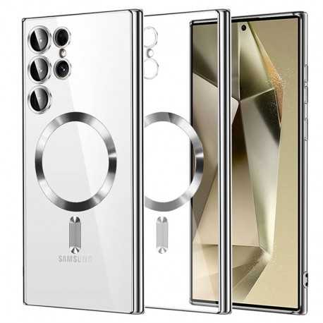 Techsuit Luxury Crystal MagSafe pro Samsung Galaxy S24 Ultra stříbrný