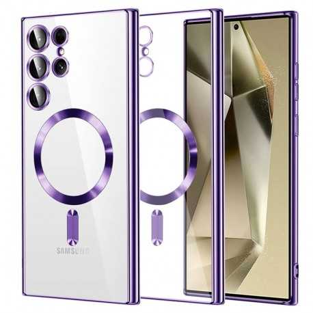 Techsuit Luxury Crystal MagSafe pro Samsung Galaxy S24 Ultra fialový