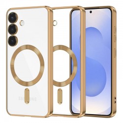 Techsuit Luxury Crystal MagSafe pro Samsung Galaxy S25 zlatý