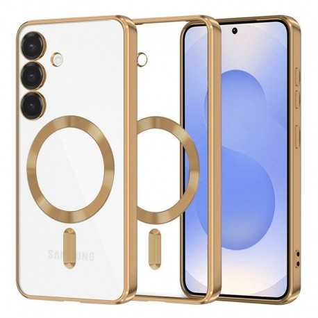 Techsuit Luxury Crystal MagSafe pro Samsung Galaxy S25 zlatý