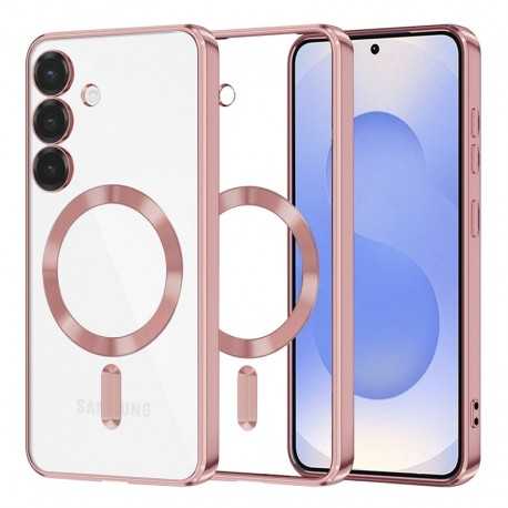 Techsuit Luxury Crystal MagSafe pro Samsung Galaxy S25 růžový