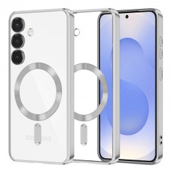 Techsuit Luxury Crystal MagSafe pro Samsung Galaxy S25 Plus stříbrný