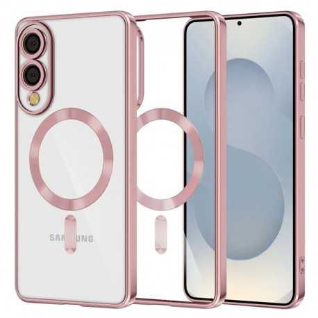 Techsuit Luxury Crystal MagSafe pro Samsung Galaxy S25 Edge růžový