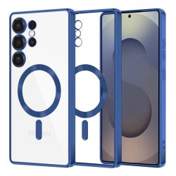 Techsuit Luxury Crystal MagSafe pro Samsung Galaxy S25 Ultra modrý